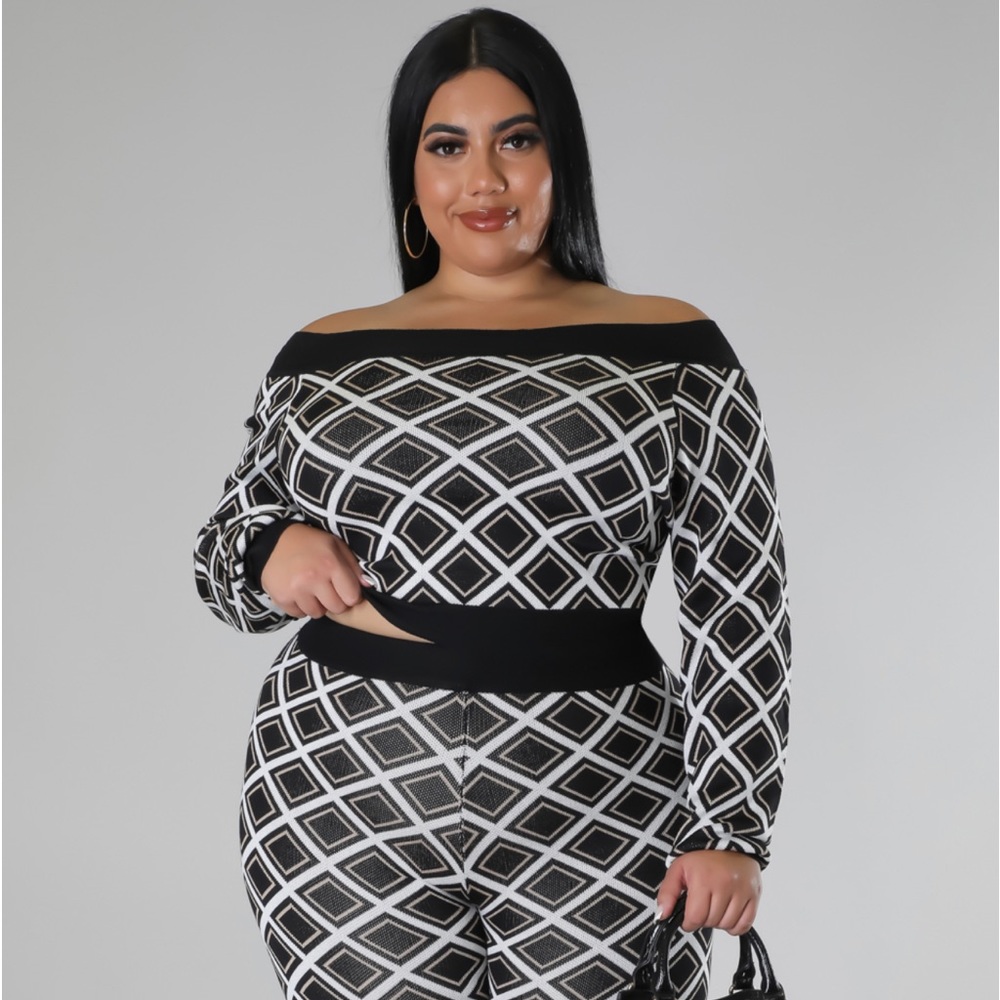 Plus size women’s two piece legging set